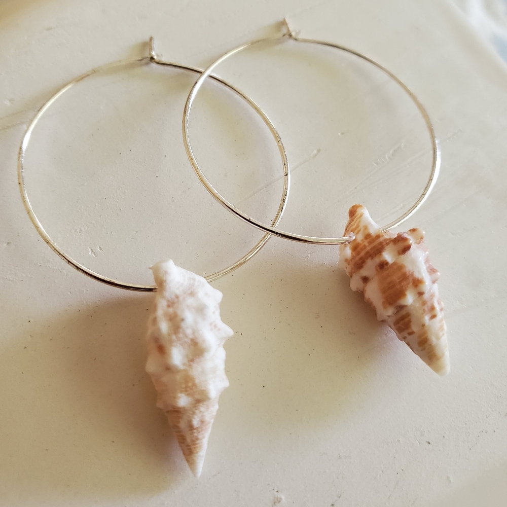 Seashell Hoops